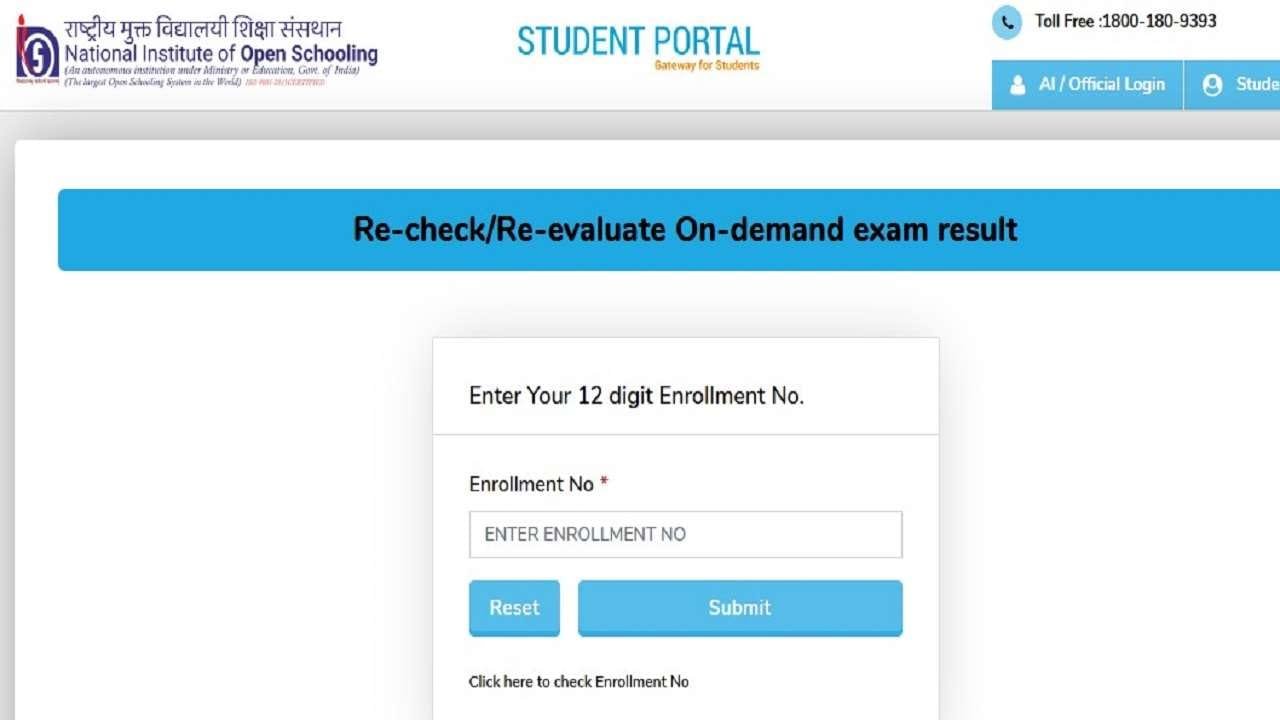 NIOS Result 2025 Class 10th and 12th (October Exam) How to Check @nios.ac.in